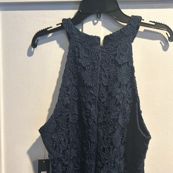 Love Poem Navy Blue Lace Mini Dress - Picture 5 of 8